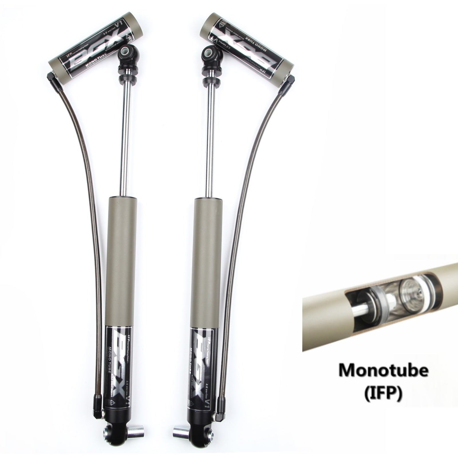 US SHIP ! BGX MonoTube/ IFP Front Reservoir Shocks for 18-19 Jeep Wran