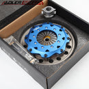 ADLERSPEED 8.5" Sprung Twin Disc Clutch Kit +Flywheel For SUBARU WRX STI EJ25 6 SPEED 04-18