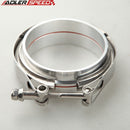 US SHIP !  4" Inch V-Band Vband Clamp Aluminum Flange Flanges For Turbo Exhaust Downpipe