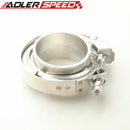 US SHIP ! 2'' Quick Release Mild Steel Flange & Stainless Steel V-Band Clamp Turbo Exhaust