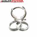US SHIP ! 2.25" Self Aligning Male/Female V-Band Vband Clamp CNC Mild Steel Flange Kit