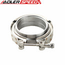 US SHIP ! 2.25" Self Aligning Male/Female V-Band Vband Clamp CNC Mild Steel Flange Kit