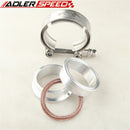 US SHIP 2" Clamp Aluminum Flanges V-Band Vband Intercooler Piping Kit