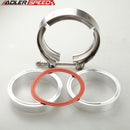 US SHIP ! 3" V-Band V Band Clamp Aluminum Flange Flanges Kit For Turbo Exhaust Downpipe