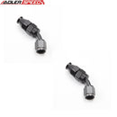 US SHIP ! ADLERSPEED 2PCS -4AN AN4 PTFE Hose End 45 Degree Aluminum Fuel Fitting Adapter Black