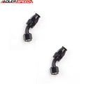 US SHIP ! ADLERSPEED 2pcs 45 Degree -8AN AN8 Aluminum Reusable Swivel PTFE Hose End Fitting Black