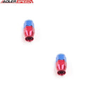 US SHIP ! ADLERSPEED 2PCS Aluminum -12AN AN12 PTFE Swivel Hose End Straight Fitting Adapter Red/Blue