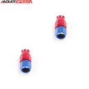 US SHIP ! ADLERSPEED 2PCS Aluminum -12AN AN12 PTFE Swivel Hose End Straight Fitting Adapter Red/Blue