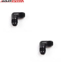 US SHIP ! ADLERSPEED 2PCS 90 Degree 12AN To AN-12 Male Union Fuel Hose Fitting Adapter Black
