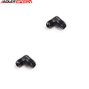 US SHIP ! ADLERSPEED 2PCS 90 Degree 12AN To AN-12 Male Union Fuel Hose Fitting Adapter Black