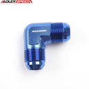 US SHIP ! ADLERSPEED 2PCS -12AN AN12 to AN12 AN-12 90 Degree Male Flare Union Fuel Fitting Blue