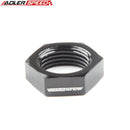 US SHIP ! ADLERSPEED 2PCS -8AN 8AN AN-8 Fuel Nut Bulkhead Aluminum Adapter Fitting Adaptor Black