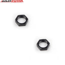 US SHIP ! ADLERSPEED 2PCS -8AN 8AN AN-8 Fuel Nut Bulkhead Aluminum Adapter Fitting Adaptor Black