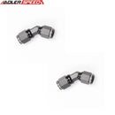 US SHIP ! ADLERSPEED 2PCS 45 Degree AN-4 4AN Swivel to -4AN AN4 Female Fuel Oil Fitting Adapter Black