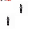 US SHIP ! ADLERSPEED 2PCS -4AN to 4AN Male Straight Bulkhead Aluminum Hose Fitting Adapter Black USA