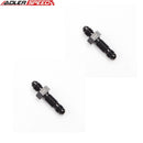 US SHIP ! ADLERSPEED 2PCS -4AN to 4AN Male Straight Bulkhead Aluminum Hose Fitting Adapter Black USA