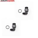 US SHIP ! ADLERSPEED 2PCS 90 Degree Swivel ORB 7/8-20 UNF to 6AN Male Flare Hose Fitting Adapter Black