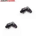 US SHIP ! ADLERSPEED 2PCS Aluminum M12x1.25 to -6AN Male 90 Degree Swivel ORB Fitting Adapter Black