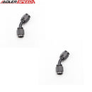 US SHIP !  ADLERSPEED 2PCS 45 Degree AN3 -3AN to 3AN Female Fuel Line Fitting Adapter Black