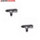 US SHIP ! ADLERSPEED 2PCS AN-3 to AN3 Male To 3AN Female Tee T Piece Hose Fitting Adapter Black USA.