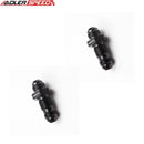 US SHIP !  ADLERSPEED 2PCS Aluminum AN8 AN-8 to 8AN Male Bulkhead Straight Hose Fitting Adpater Black