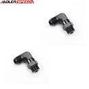 US SHIP ! ADLERSPEED 2PCS 90 Degree 7/8-14 UNF Swivel to 8AN AN8 Male Flare ORB Fitting Adapter Black