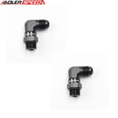 US SHIP ! ADLERSPEED 2PCS 90 Degree Aluminum Swivel Male ORB 3/4-16 UNF to Male -8AN Flare Adapter