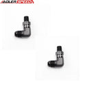 US SHIP ! ADLERSPEED 2PCS 90 Degree -8AN AN8 Male Swivel to 1/4" NPT Fuel Oil Fitting Adapter Black