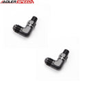 US SHIP ! ADLERSPEED 2PCS 90 Degree -8AN AN8 Male Swivel to 1/4" NPT Fuel Oil Fitting Adapter Black