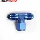 US SHIP ! 2PCS Aluminum -10AN to 10AN Male to AN10 Female Tee-piece Fitting Adapter Blue