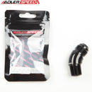 US SHIP !  2PCS BLACK -8AN AN8 Male To 3/8" NPT 45 Deg Full Flow Fuel Hose Fitting Adapter