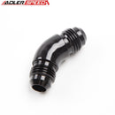 US SHIP !  2PCS 45 Degree 6AN AN-6 to AN6 Male Full Flow Fuel Oil Fitting Adapter Black