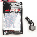 US SHIP ! ADLERSPEED 2PCS 45 Deg -12AN Push-Lock Hose End Full Flow Fitting Adapter Black
