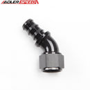 US SHIP ! ADLERSPEED 2PCS 45 Deg -12AN Push-Lock Hose End Full Flow Fitting Adapter Black
