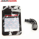 US SHIP ! ADLERSPEED 2PCS -8AN AN8 Push-Lock Hose End Full Flow 90 Degree Aluminum Fitting Black