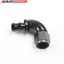 US SHIP ! ADLERSPEED 2PCS -8AN AN8 Push-Lock Hose End Full Flow 90 Degree Aluminum Fitting Black