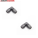 US SHIP ! ADLERSPEED 2PCS AN8 to 8AN Female 90 Degree Aluminum Fuel Fitting Adapter Black