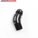 US SHIP ! ADLERSPEED 2PCS 45 Degree -10AN AN10 Male To 1/2" NPT Full Flow Fitting Adapter Black