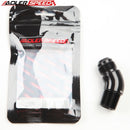 US SHIP ! ADLERSPEED 2PCS 45 Degree -10AN AN10 Male To 1/2" NPT Full Flow Fitting Adapter Black