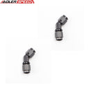 US SHIP ! ADLERSPEED 2x 45 Degree 3AN Swivel to AN3 Female Aluminum Fitting Adapter Black