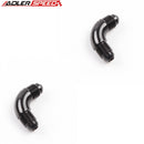 US SHIP !  2PCS 90 Degree 4AN AN4 to AN-4 4AN Male Aluminum Full Flow Fitting Adapter Black