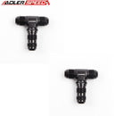 US SHIP ! ADLERSPEED 2PCS -8AN to 8AN to AN8 Male Bulkhead Tee T-piece Aluminum Fitting Black