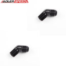 US SHIP !  ADLERSPEED 2PCS 10AN AN-10 Male To 1/2" NPT 45 Degree Fuel Fitting Adapter Black