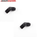 US SHIP !  ADLERSPEED 2PCS 10AN AN-10 Male To 1/2" NPT 45 Degree Fuel Fitting Adapter Black