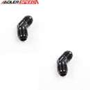 US SHIP ! ADLERSPEED 2PCS -10AN to AN10 Male Union 45 Degree Aluminum Fitting Adapter Black