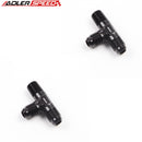 US SHIP ! ADLERSPEED 2PCS 6AN to -6AN Male To 1/4" NPT Pipe Tee Piece Aluminum Fitting Adapter Black
