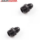 US SHIP ! ADLERSPEED 2PCS AN6 -6AN JIC Male Flare to 5/8x18 UNF Straight Fuel Fitting Adapter Black