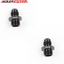 US SHIP ! ADLERSPEED 2PCS AN6 -6AN JIC Male Flare to 5/8x18 UNF Straight Fuel Fitting Adapter Black