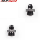 US SHIP ! ADLERSPEED 2PCS Straight AN6 -6AN JIC Male Flare to 3/4 x 16 UNF Fitting Adpater Black