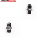 US SHIP ! ADLERSPEED 2PCS Straight -6AN AN6 JIC Male to 1/2 x 20 UNF Aluminum Fitting Black